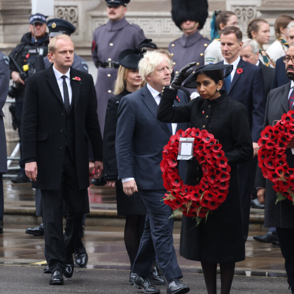 Boris Johnson - La famille royale honore les disparus des deux guerres mondiales lors de la cérémonie Remembrance Sunday (Dimanche du souvenir) au Cénotaphe à Londres. Le 12 novembre 2023.