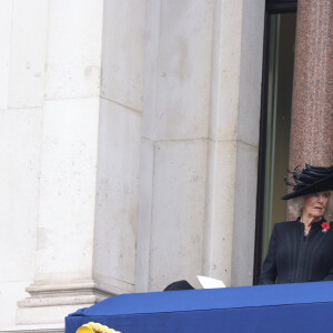 Camilla Parker Bowles, Kate Middleton - La famille royale honore les disparus des deux guerres mondiales lors de la cérémonie Remembrance Sunday (Dimanche du souvenir) au Cénotaphe à Londres. Le 12 novembre 2023.