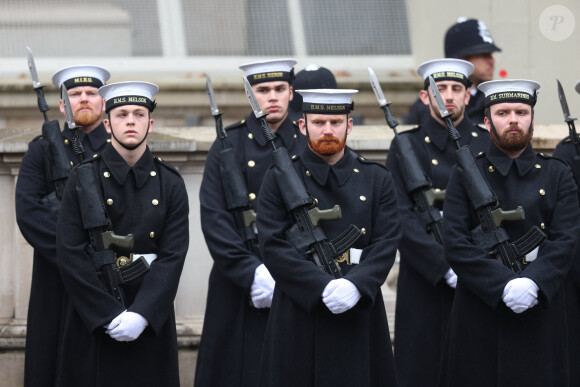 La famille royale honore les disparus des deux guerres mondiales lors de la cérémonie Remembrance Sunday (Dimanche du souvenir) au Cénotaphe à Londres. Le 12 novembre 2023.