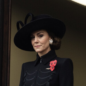 Kate Middleton - La famille royale honore les disparus des deux guerres mondiales lors de la cérémonie Remembrance Sunday (Dimanche du souvenir) au Cénotaphe à Londres. Le 12 novembre 2023.