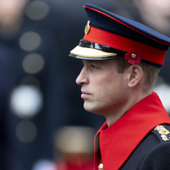 Le prince William - La famille royale honore les disparus des deux guerres mondiales lors de la cérémonie Remembrance Sunday (Dimanche du souvenir) au Cénotaphe à Londres. Le 12 novembre 2023.