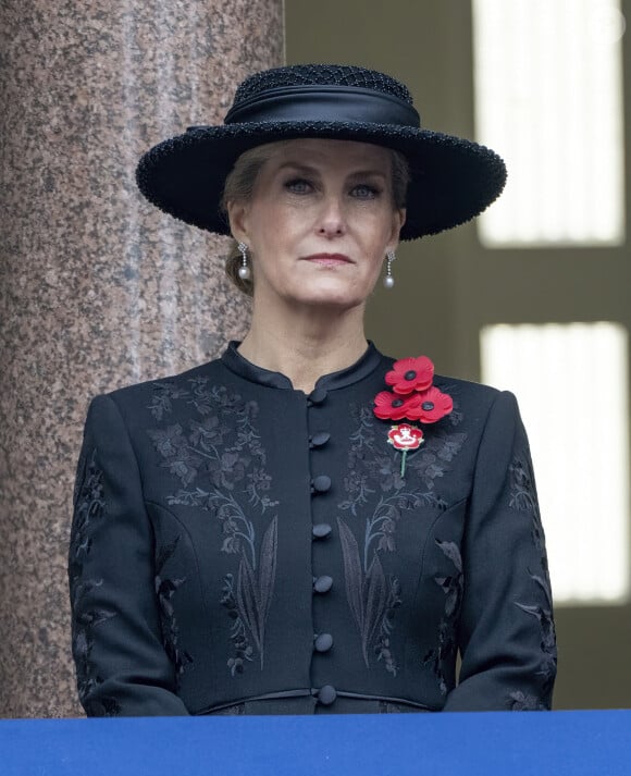 Sophie, Duchesse d'Edimbourg - La famille royale honore les disparus des deux guerres mondiales lors de la cérémonie Remembrance Sunday (Dimanche du souvenir) au Cénotaphe à Londres. Le 12 novembre 2023.