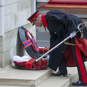 Le prince William - La famille royale honore les disparus des deux guerres mondiales lors de la cérémonie Remembrance Sunday (Dimanche du souvenir) au Cénotaphe à Londres. Le 12 novembre 2023.