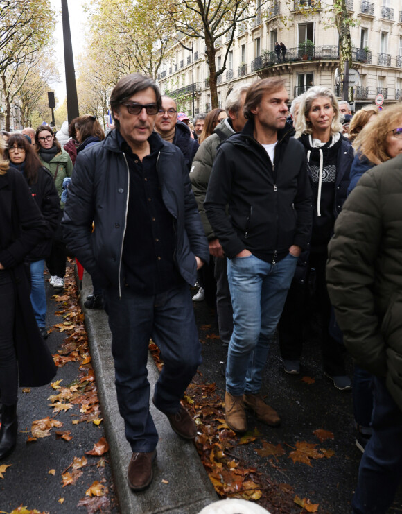 Yvan Attal - Marche pour la République et contre l'antisémitisme à Paris le 12 novembre 2023. © Denis Guignebourg / Bestimage