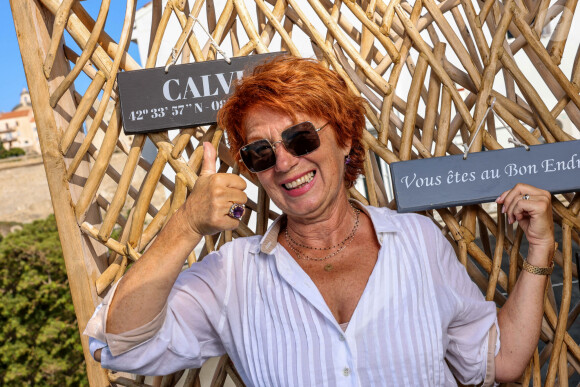 Exclusif - Rendez-vous avec Véronique Genest à l'hôtel Méditerranée de Calvi en Corse, France, le 13 juillet 2023. Véronique Genest est la directrice et fondatrice du Festival Corse En Scène 2023 qui se déroulera du 17 au 21 juillet prochain.