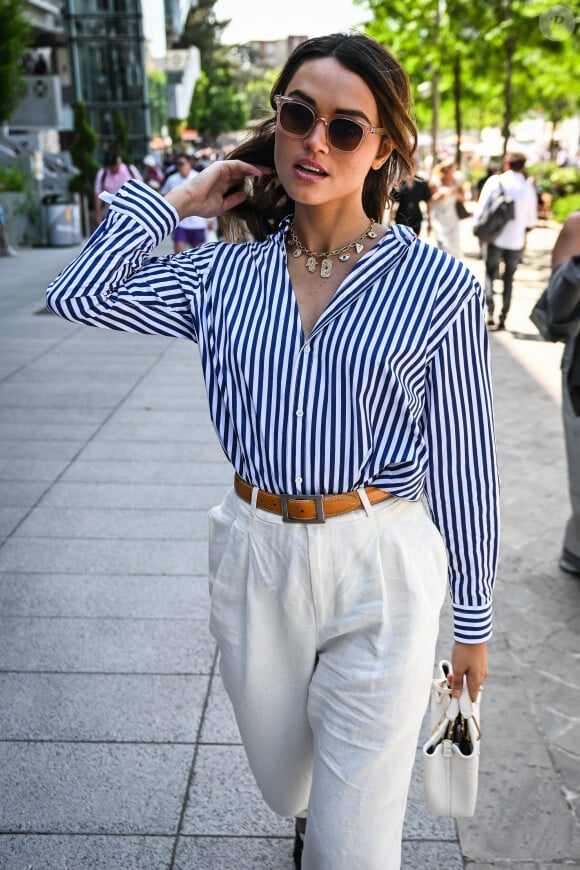 Exclusif - Diane Leyre (Miss France 2022) lors des Internationaux de France de tennis de Roland Garros 2023 à Paris, France, le 30 mai 2023. © Matthieu Mirville/Bestimage 