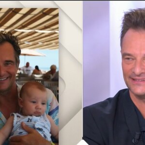 David Hallyday dévoile le visage de son petit-fils Harrison dans l'émission "C à Vous", sur France 5.
