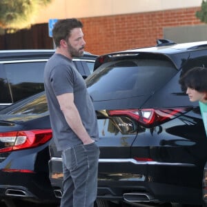 Ben Affleck et sa fille Seraphina - Ben Affleck vient chercher ses enfants dans un skatepark à Los Angeles