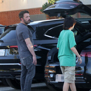 Ben Affleck et sa fille Seraphina - Ben Affleck vient chercher ses enfants dans un skatepark à Los Angeles