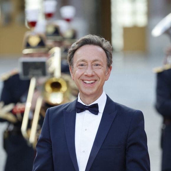 Stéphane Bern - Dîner d'Etat au château de Versailles en l'honneur de la visite officielle du roi et de la reine d'Angleterre en France (20 - 22 septembre 2023), le 20 septembre 2023. 150 invités triés sur le volet ont été conviés à cette occasion. © Jacovides-Moreau / Bestimage 