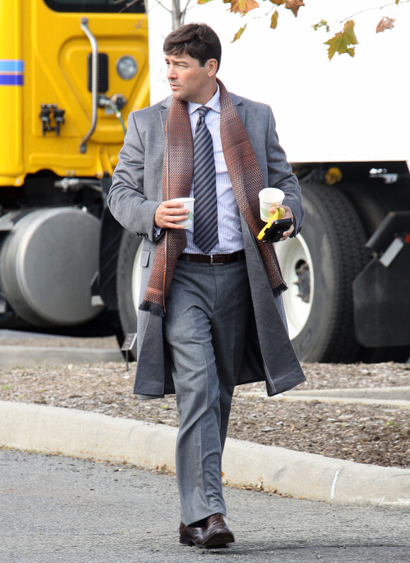 Kyle Chandler sur le tournage de "Broken City" à New York. Le 14 novembre 2011.