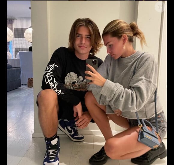 Thylane Blondeau et son frère Ayrton sur Instagram. Le 30 juillet 2021.