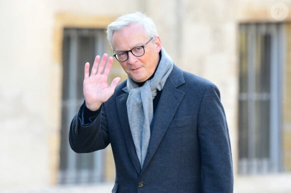 Bruno Le Maire - Obsèques de Gérard Collomb en la cathédrale Saint-Jean à Lyon le 29 novembre 2023. © Romain Doucelin/Bestimage