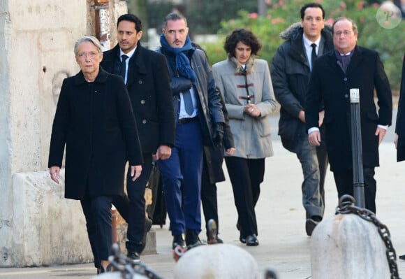 Elisabeth Borne - Obsèques de Gérard Collomb en la cathédrale Saint-Jean à Lyon le 29 novembre 2023. © Romain Doucelin/Bestimage