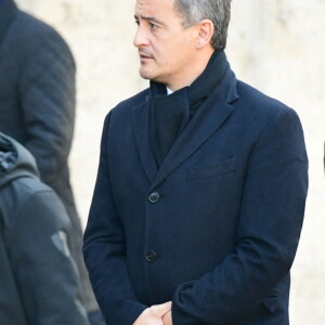 Gérald Darmanin - Obsèques de Gérard Collomb en la cathédrale Saint-Jean à Lyon le 29 novembre 2023. © Romain Doucelin/Bestimage