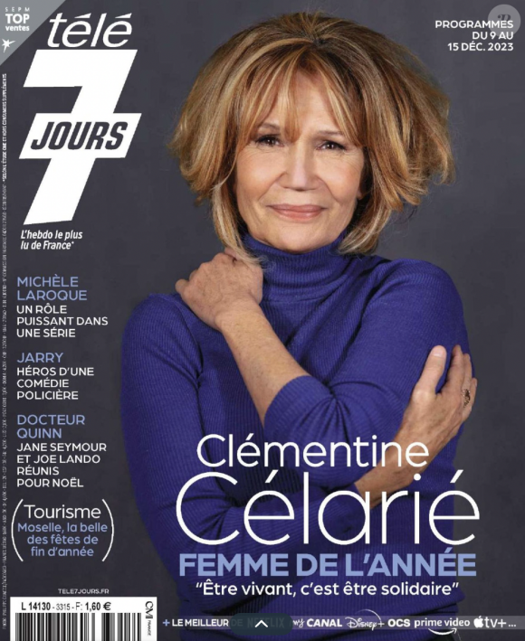 Clémentine Célarié en couverture de Télé 7 jours le 4 décembre 2023