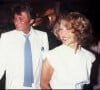 Archives - Johnny Hallyday et Nathalie Baye au mariage d'Eddie Barclay chez Castel à Paris le 22 juin 1984