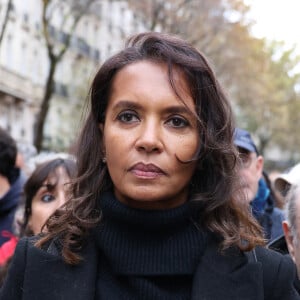 Karine le Marchand - Marche pour la République et contre l'antisémitisme à Paris le 12 novembre 2023. © Denis Guignebourg / Bestimage 