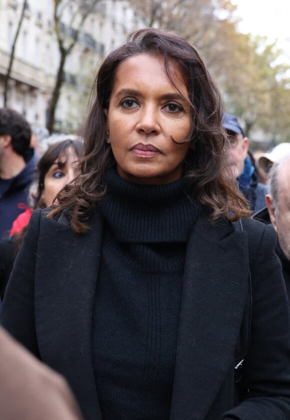 Karine le Marchand - Marche pour la République et contre l'antisémitisme à Paris le 12 novembre 2023. © Denis Guignebourg / Bestimage 