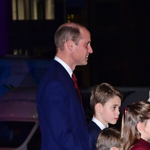 Le prince William, Kate Middleton, le prince George, la princesse Charlotte et le prince Louis - Concert de Noël "Together At Christmas" à l'abbaye de Westminster à Londres, le 8 décembre 2023.