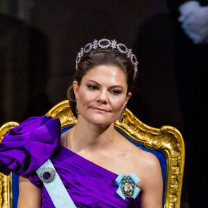 La princesse Victoria - La famille royale de Suède lors de la cérémonie de remise du prix Nobel à Stockholm. Le 10 décembre 2023