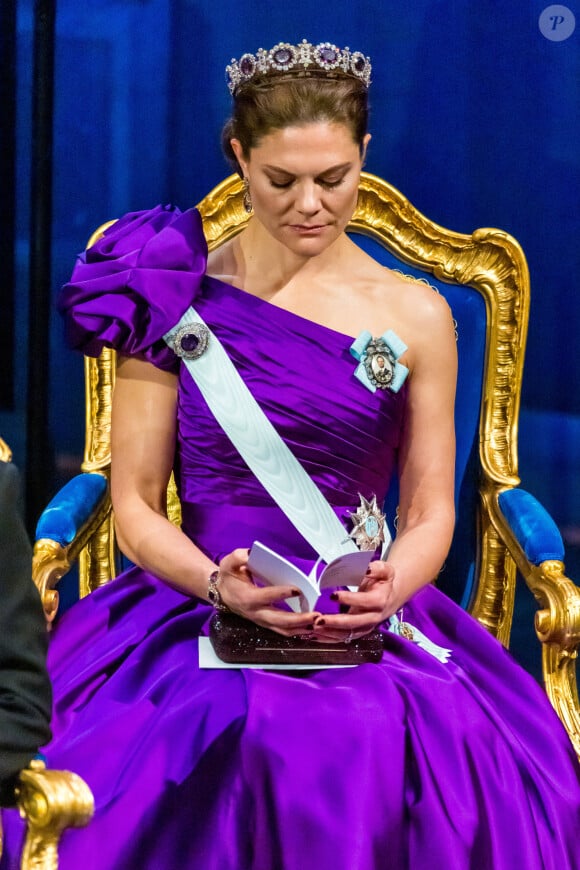 La princesse Victoria - La famille royale de Suède lors de la cérémonie de remise du prix Nobel à Stockholm. Le 10 décembre 2023