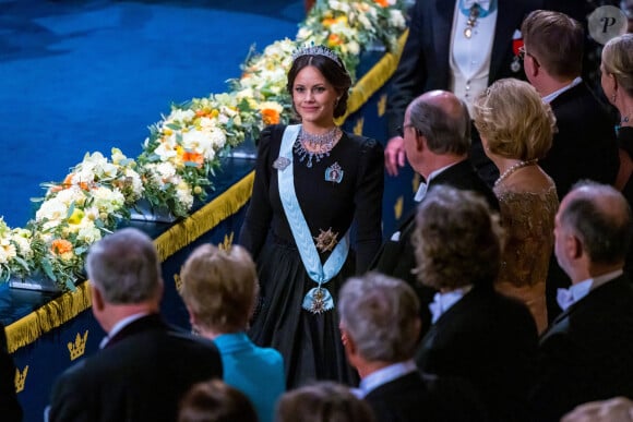 La princesse Sofia - La famille royale de Suède lors de la cérémonie de remise du prix Nobel à Stockholm. Le 10 décembre 2023