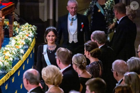 La princesse Sofia - La famille royale de Suède lors de la cérémonie de remise du prix Nobel à Stockholm. Le 10 décembre 2023