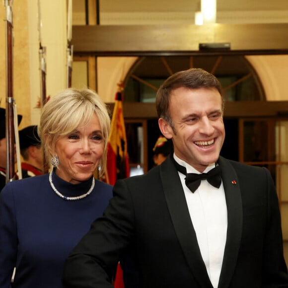 Dîner d'état en l'honneur du président Emmanuel Macron et sa femme Brigitte Macron offert par le président de la Confédération suisse à Berne le 15 novembre 2023. © Dominique Jacovides / Bestimage 