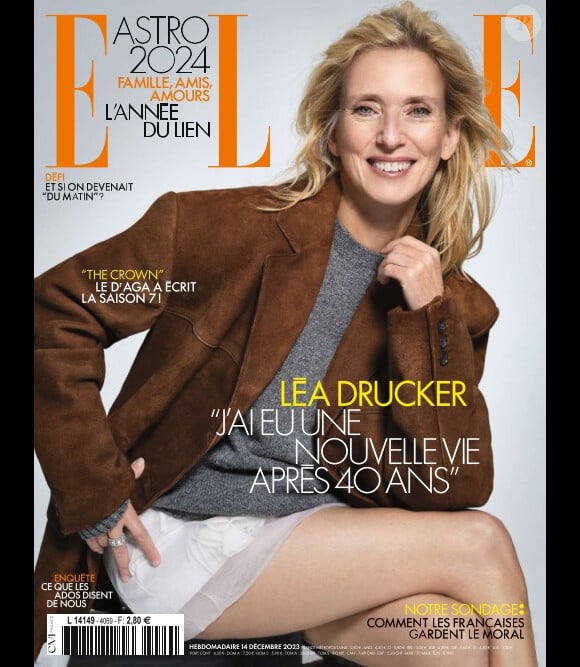 Léa Drucker en couverture du magazine "ELLE".