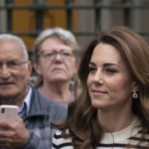 Catherine Kate Middleton, duchesse de Cambridge lors du lancement de la King's Cup, une régate au mois d'août, à Londres le 7 mai 2019. Lors de cet événement, le duc et la duchesse de Cambridge ont déclaré qu'ils sont impatients de rencontrer leur neveu, le fils du prince Harry et de Meghan Markle.