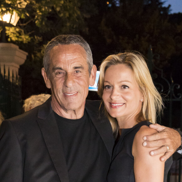 Exclusif - Thierry Ardisson et sa femme Audrey Crespo-Mara - Représentation de la pièce de théâtre "Le bac 68" lors du Festival de Ramatuelle, le 8 août 2017. © Cyril Bruneau/Festival de Ramatuelle/Bestimage 