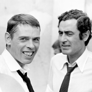 Archives - Jacques Brel et Charley Marouani sur le tournage du film "Les risques du métier". En 1967 © Bernard Leguay via Bestimage