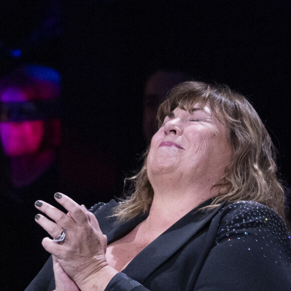 Exclusif - Michèle Bernier - Enregistrement de l'émission "La chanson secrète 13", présentée par Nikos Aliagas et diffusée le 29 décembre 2023 sur TF1. © Guillaume Gaffiot-Cyril Moreau / Bestimage