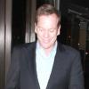Kiefer Sutherland à sa sortie du restaurant Madeo de West Hollywood, à Los Angeles, le 12 mars 2010.