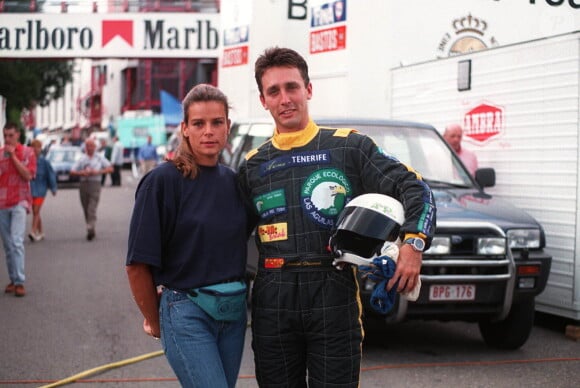 Stéphanie de Monaco et Daniel Ducruet en Belgique aux 24 heures de Francorchamps sur le circuit de Spa le 27 juillet 1995