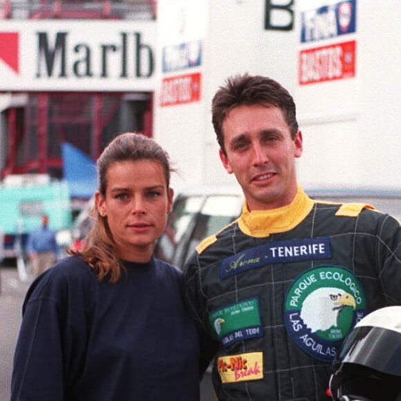 Stéphanie de Monaco et Daniel Ducruet en Belgique aux 24 heures de Francorchamps sur le circuit de Spa le 27 juillet 1995