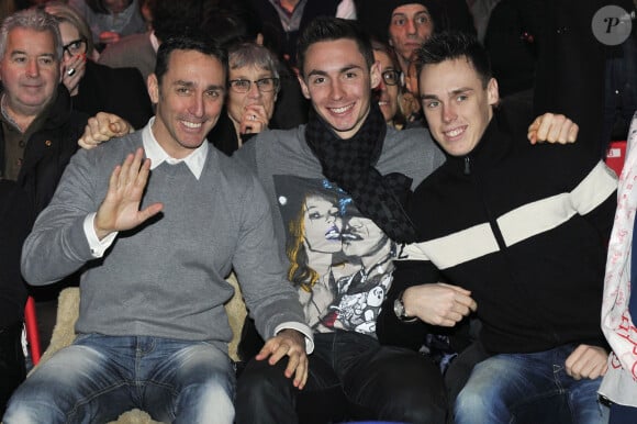 Daniel Ducruet et ses fils Michael et Louis a la soiree " New Generation ", 2eme Competition de Cirque pour de Jeunes Artistes a Monaco. Le 2 fevrier 2013 