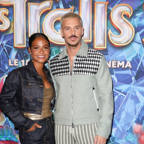 Eux qui vivent désormais en France.
Christina Milian et son mari Matt Pokora (M.Pokora) - Avant-première du film "Les Trolls 3" au cinéma Gaumont Marignan à Paris. Le 11 octobre 2023 © Coadic Guirec / Bestimage 