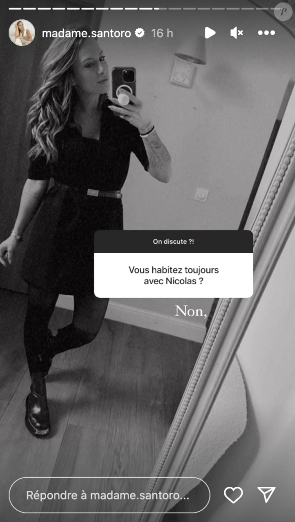 Camille Santoro révèle ne plus habiter avec Nicolas. Instagram