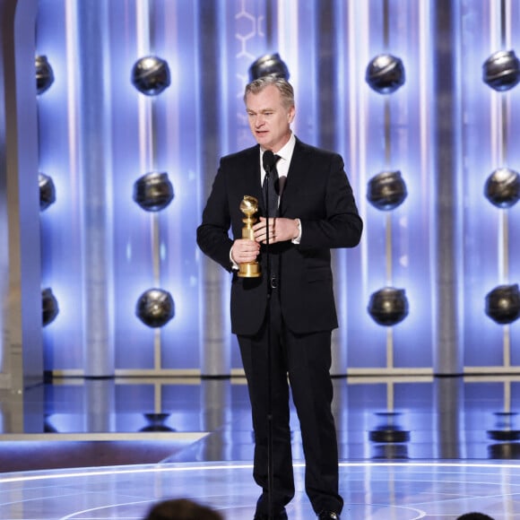 Christopher Nolan, Ben Affleck et Matt Damon - 81e cérémonie des Golden Globes au Beverly Hilton à Los Angeles le 7 janvier 2024. @ Sonja Flemming/Pool via USA TODAY NETWORK/SPUS/ABACAPRESS.COM