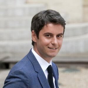 Gabriel Attal, Porte-parole du Gouvernement devenu Premier ministre - Sorties du Conseil des ministres du mercredi 4 mai au palais de l'Elysée à Paris © Stéphane Lemouton / Bestimage