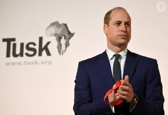 Le prince William, duc de Cambridge, remet les prix lors des Tusk Conservation Awards au cinéma Empire à Londres le 21 novembre 2019.