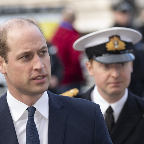 Le prince William - Arrivées de la famille royale d'Angleterre à la messe de "Thanksgiving for the life and work of Sir Donald Gosling" en l'abbaye de Westminster à Londres. Le 11 décembre 2019