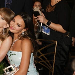 Taylor Swift et Keleigh Sperry - 81e cérémonie des Golden Globes au Beverly Hilton à Los Angeles le 7 janvier 2024. © Sonja Flemming/Pool via USA TODAY NETWORK/SPUS/ABACAPRESS.COM