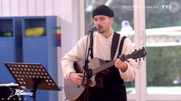 Pierre, pendant son épreuve de chant, Star Academy 2023. (Capture TF1)