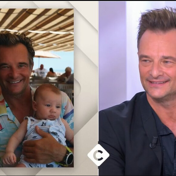 David Hallyday dévoile le visage de son petit-fils Harrison dans l'émission "C à Vous", sur France 5.