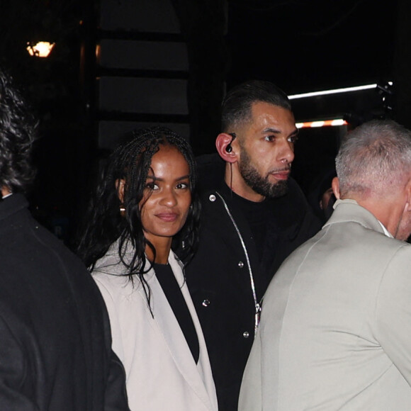 Narah Baptista , Vincent Cassel - Arrivées des personnalités au défilé AMI collection homme automne/hiver 2024/2025 lors de la fashion week à Paris (PFW) le 18 janvier 2024. © Denis Guignebourg / Bestimage 