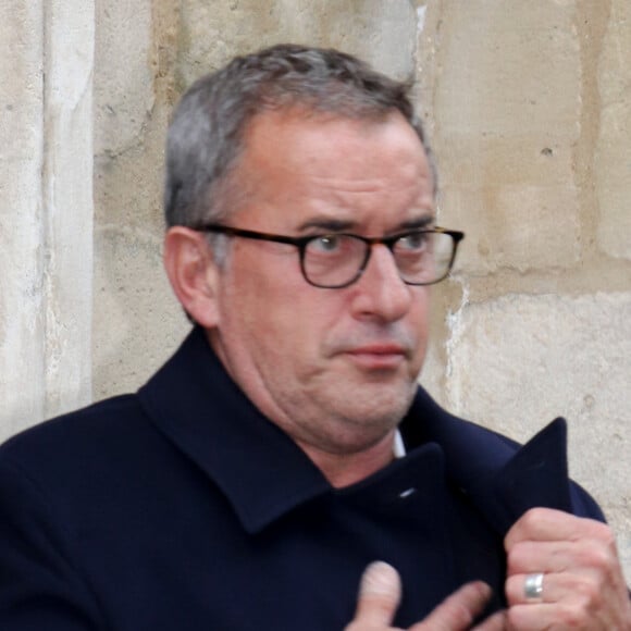 Christophe Dechavanne lors des obsèques de Dick Rivers en l’église Saint-Pierre de Montmartre à Paris le 2 mai 2019.