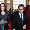 Carla et Nicolas Sarkozy sont allés voter pour le 1er tour des élections régionales. Paris, le 14 mars 2010